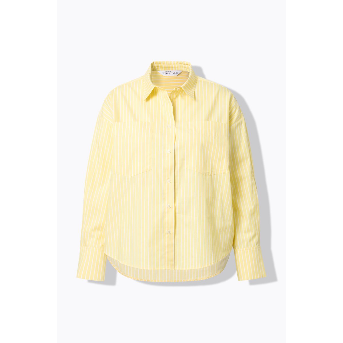 Chemisier oversize à rayures jaune tendre, STUDIO UNTOLD