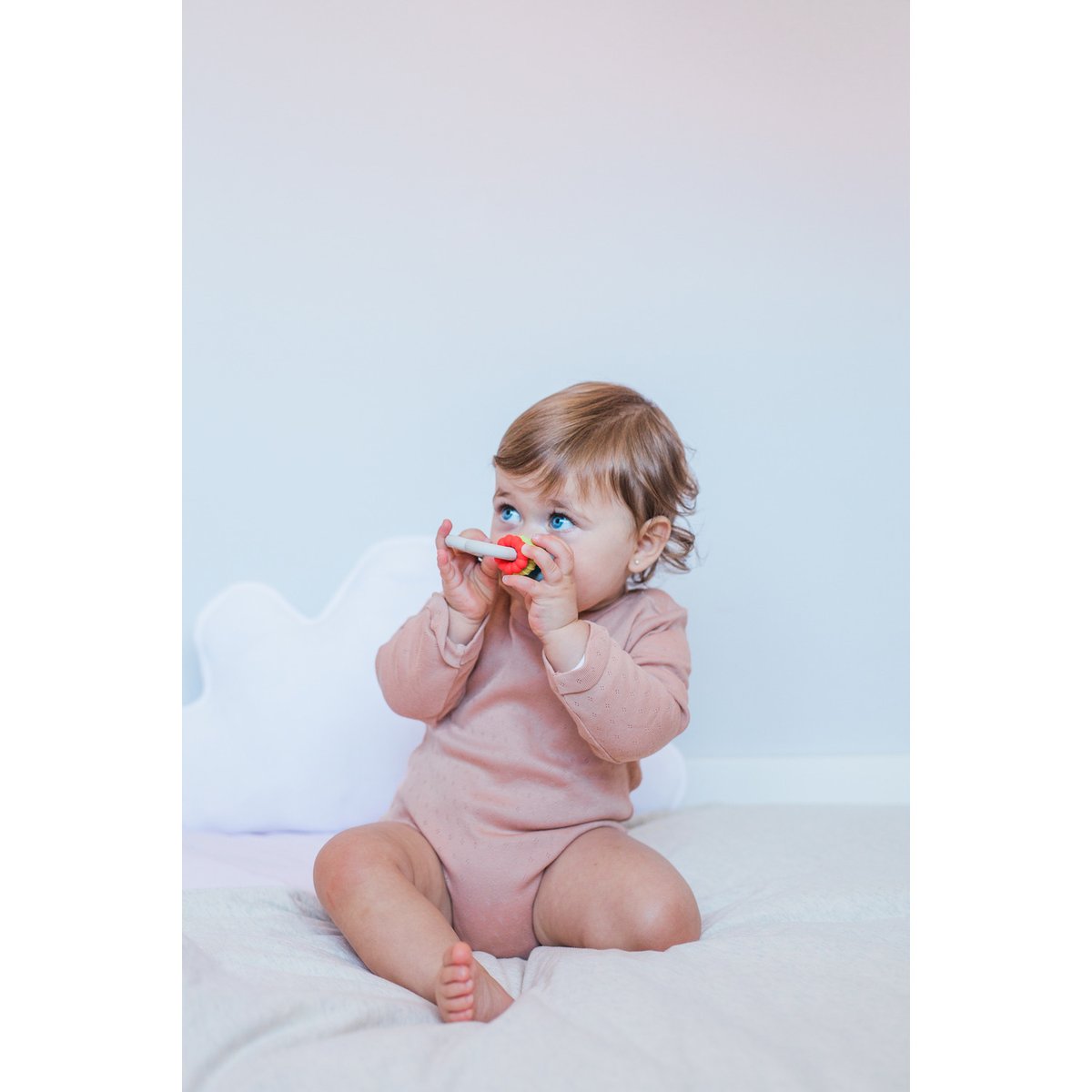 Jouet bébé anneau de dentition ludique +6m multicolore, SUAVINEX