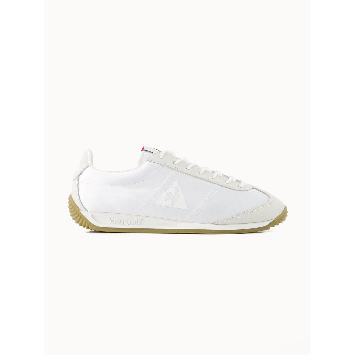 Sneakers retro-running en textile satin et nubuck Quartz white, LE COQ SPORTIF