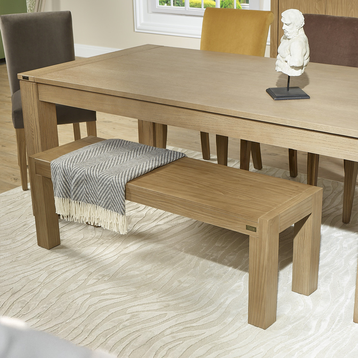 Banc style contemporain en pin massif MEGÈVE marron, ROBIN DES BOIS
