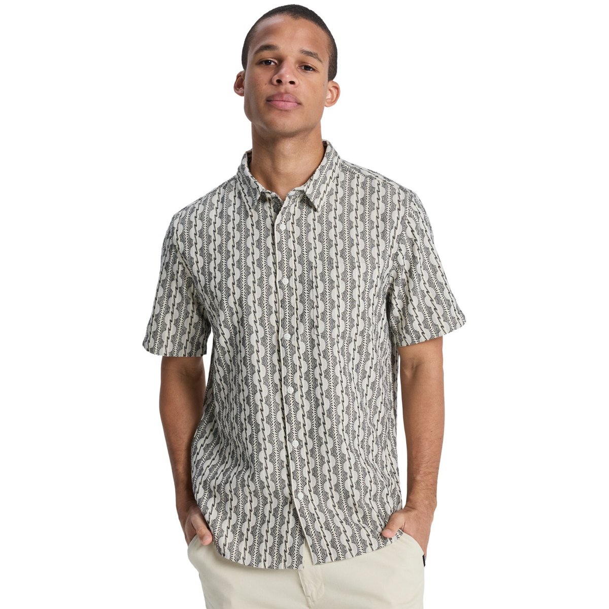 Chemise manches courtes HORIZONS marron bone horizons, QUIKSILVER
