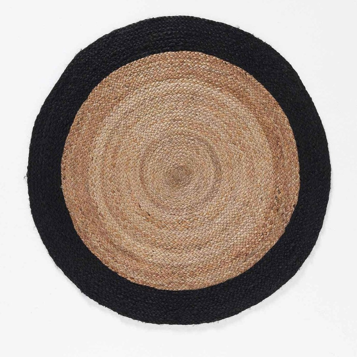 Tapis Rond 90  Jute Salem Noir noir, DECORATIE
