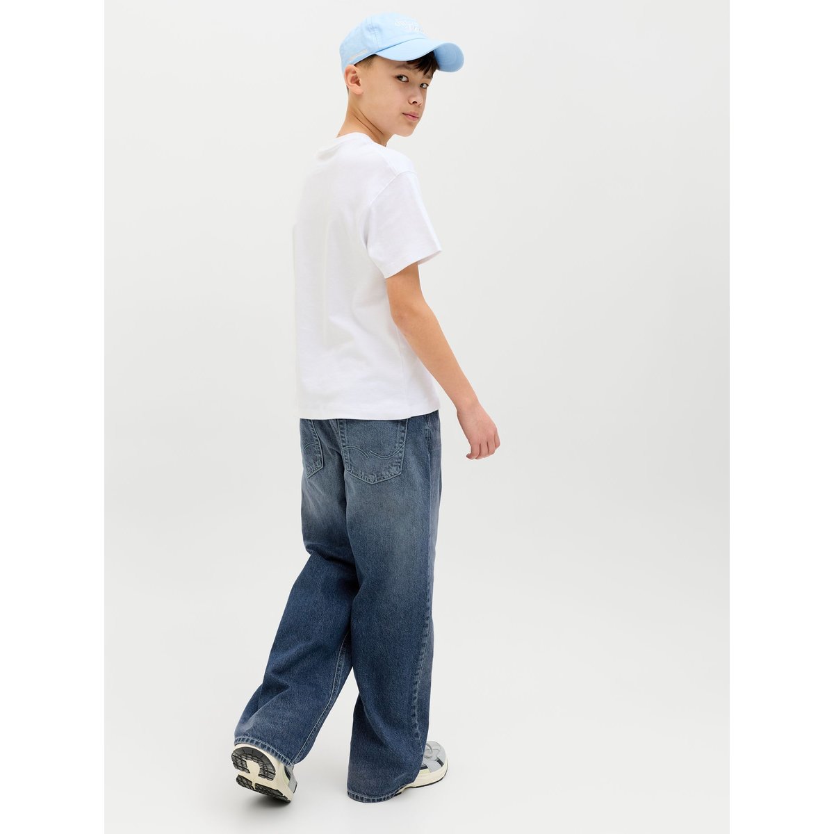 Jean À Coupe Wide blue denim, JACK & JONES JUNIOR