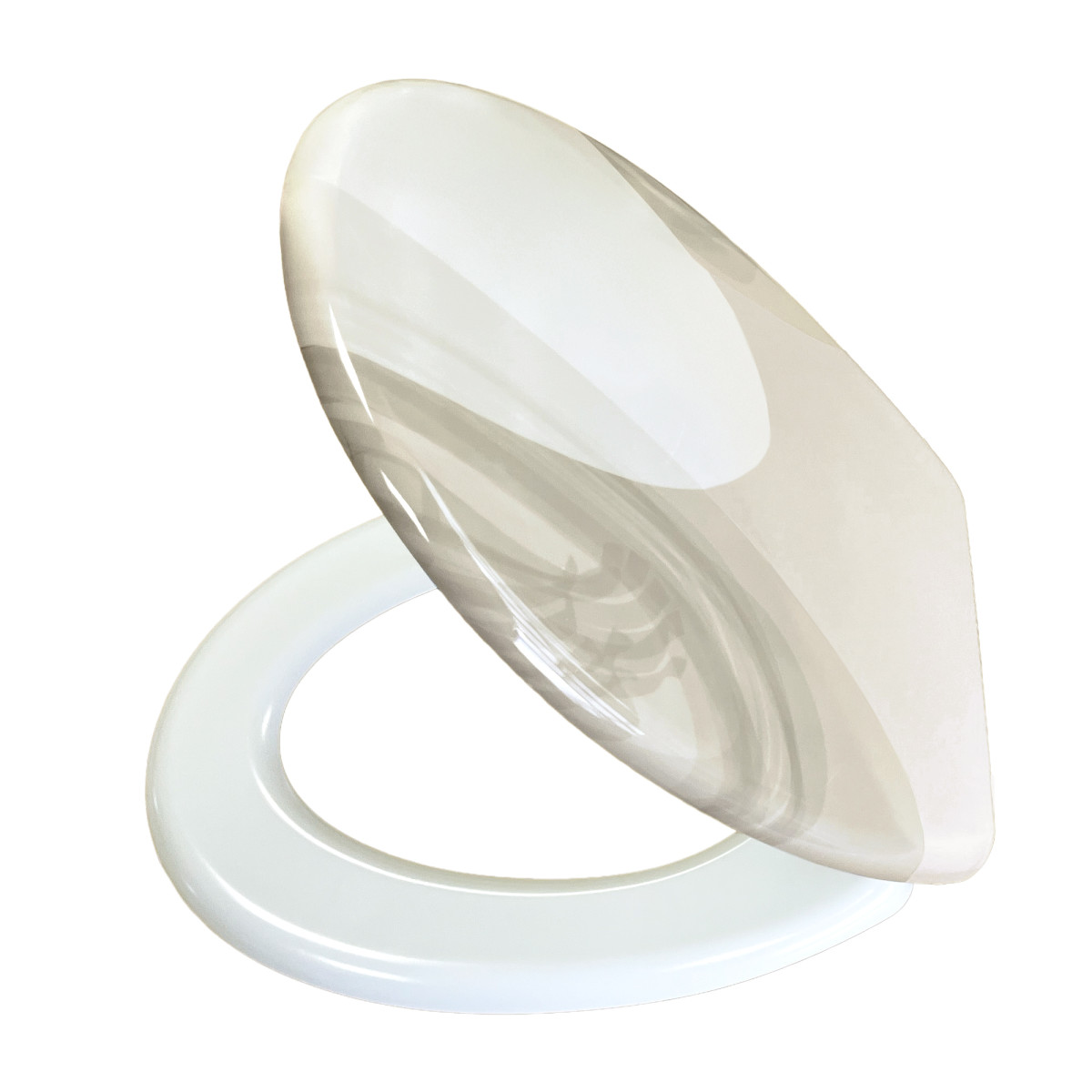 Abattant WC pierre ralentisseur de chute STONE beige, GUY LEVASSEUR