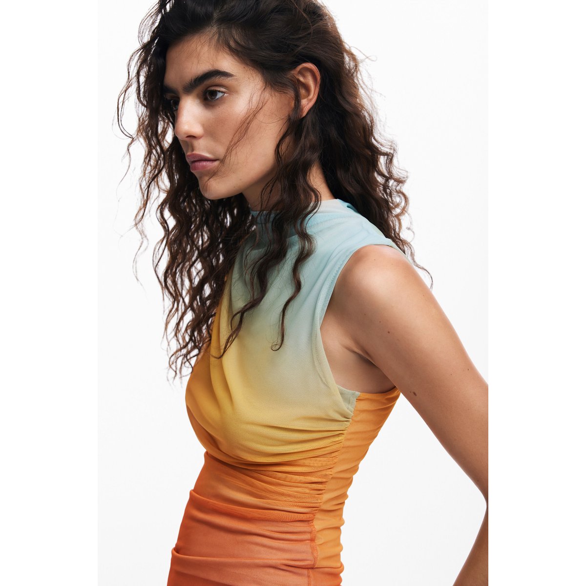 Ombre effect T-shirt orange, DESIGUAL