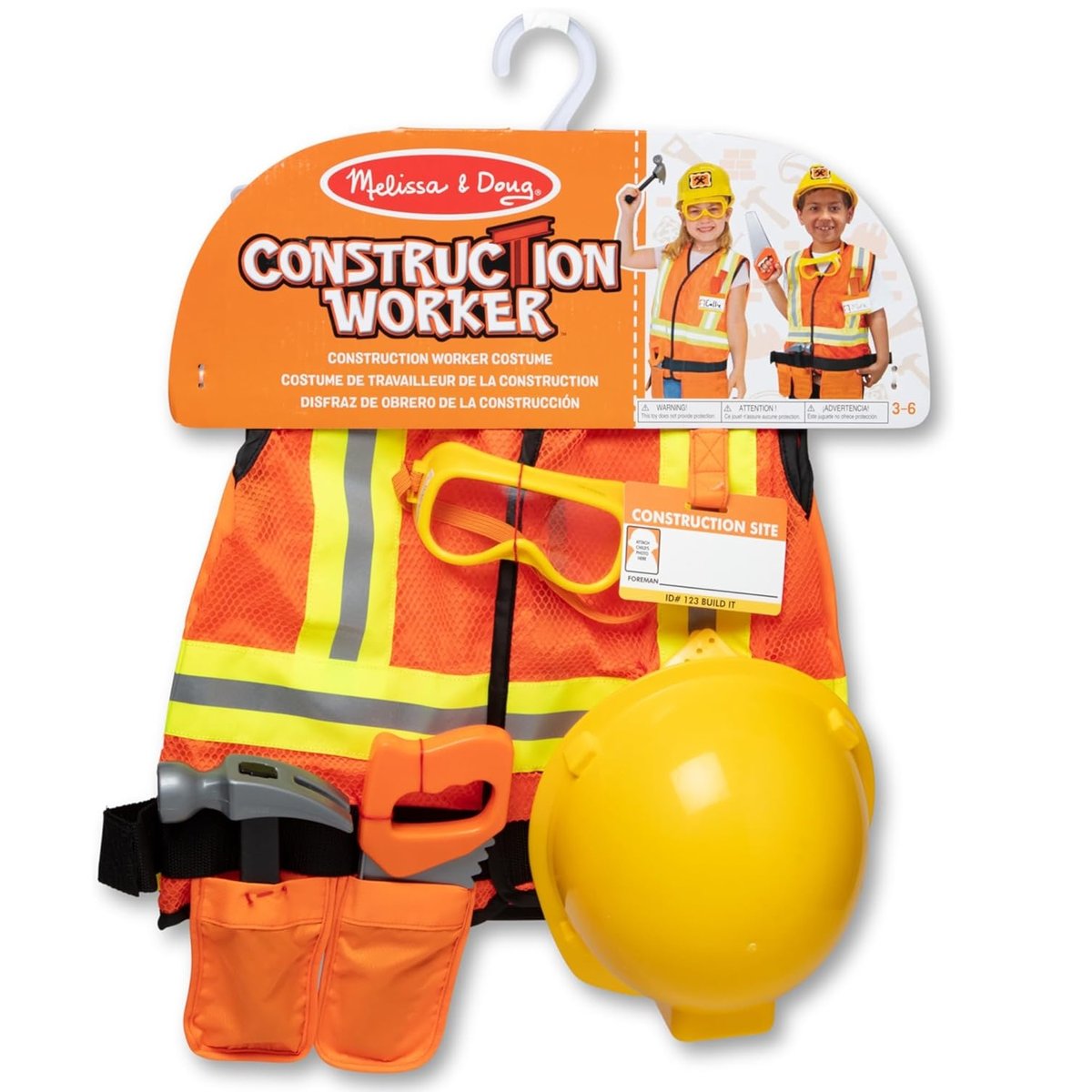 Déguisement de chef de chantier orange, MELISSA & DOUG