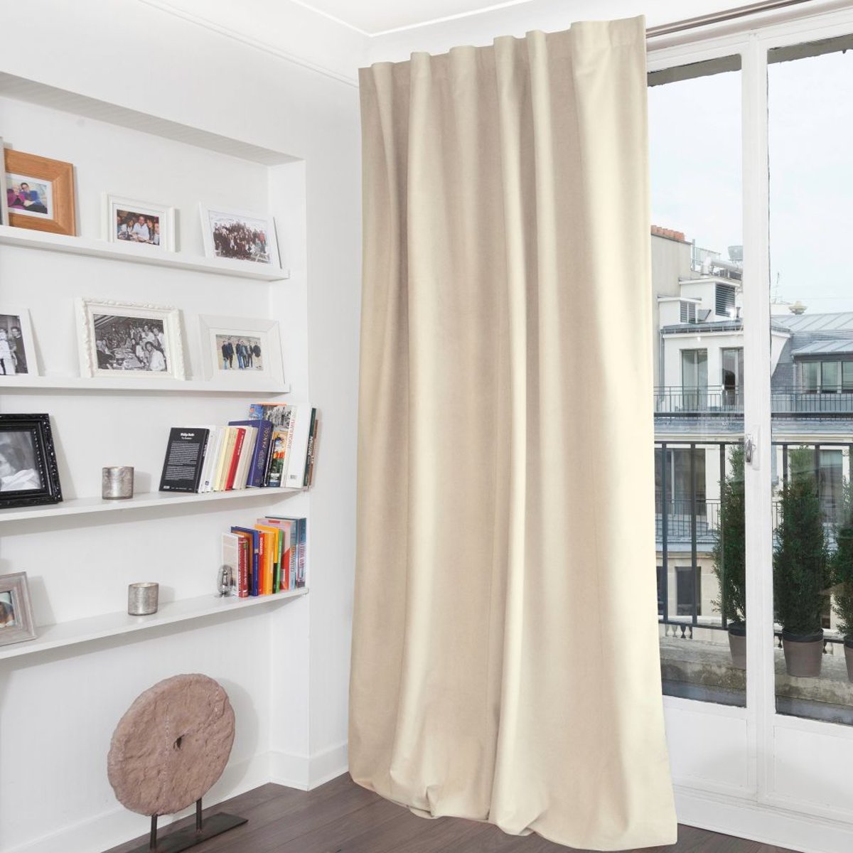 Rideau Occultant Total Velours Pattes cachées VENISE beige mc15, MOONDREAM