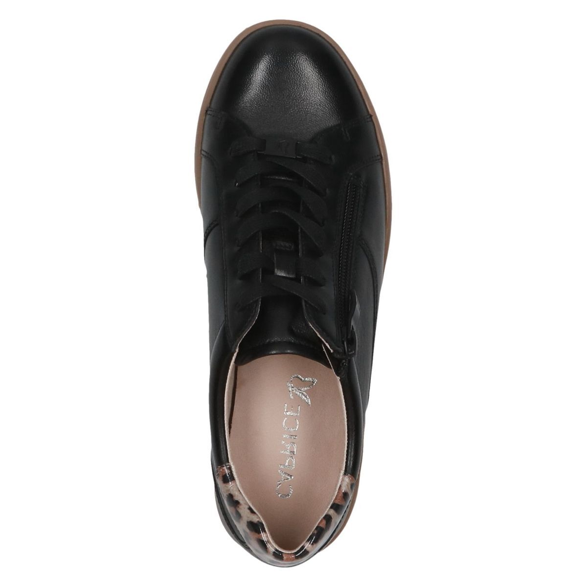 Basket en cuir noir nappa, CAPRICE