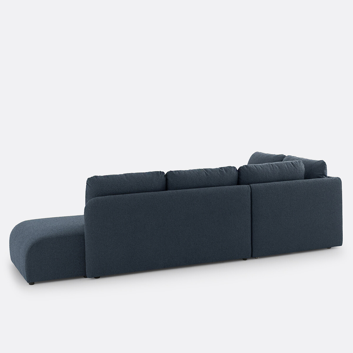 Canapé angle convertible, en bouclette fine, GINA bleu, LA REDOUTE INTERIEURS