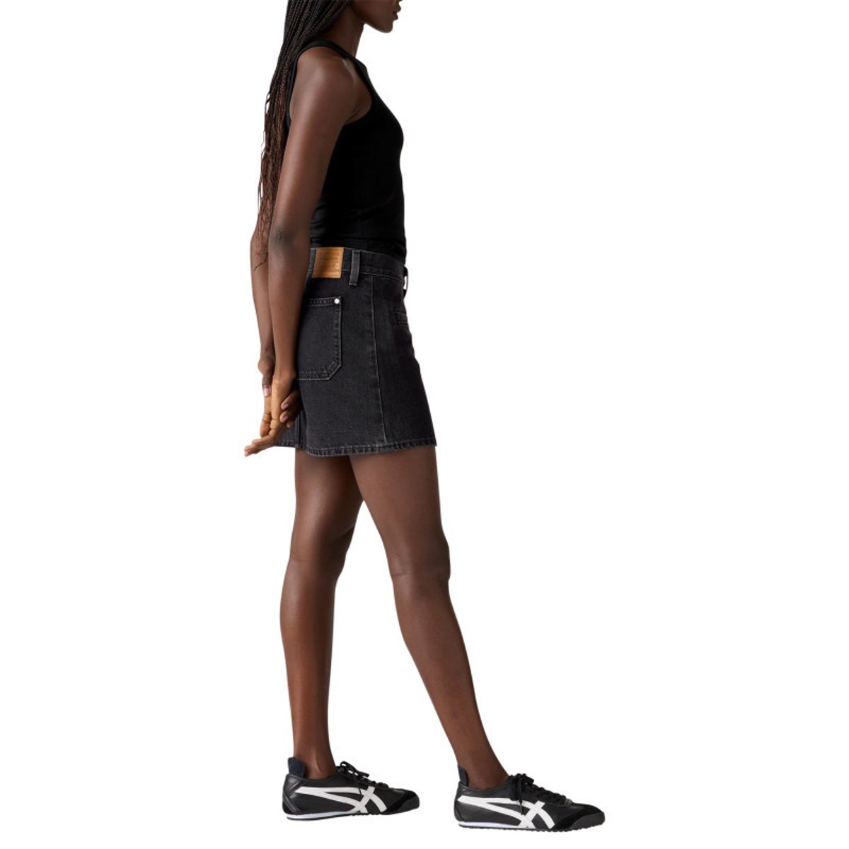 Jupe courte en coton anthracite unie pourvue de multiples poches anthracite, LEVI'S