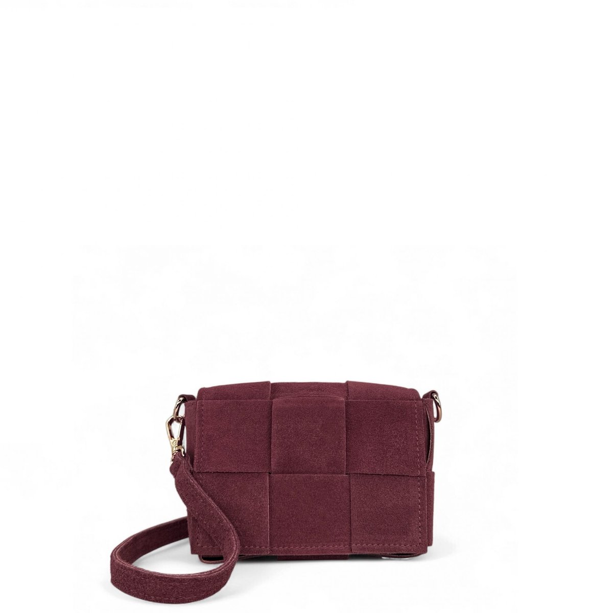 Micro sac en croûte de cuir TWENTY TWO bordeaux, OH MY BAG