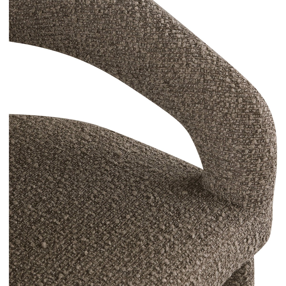 Chaise de salle à manger sculpturale marron chunky, RECOLLECTION