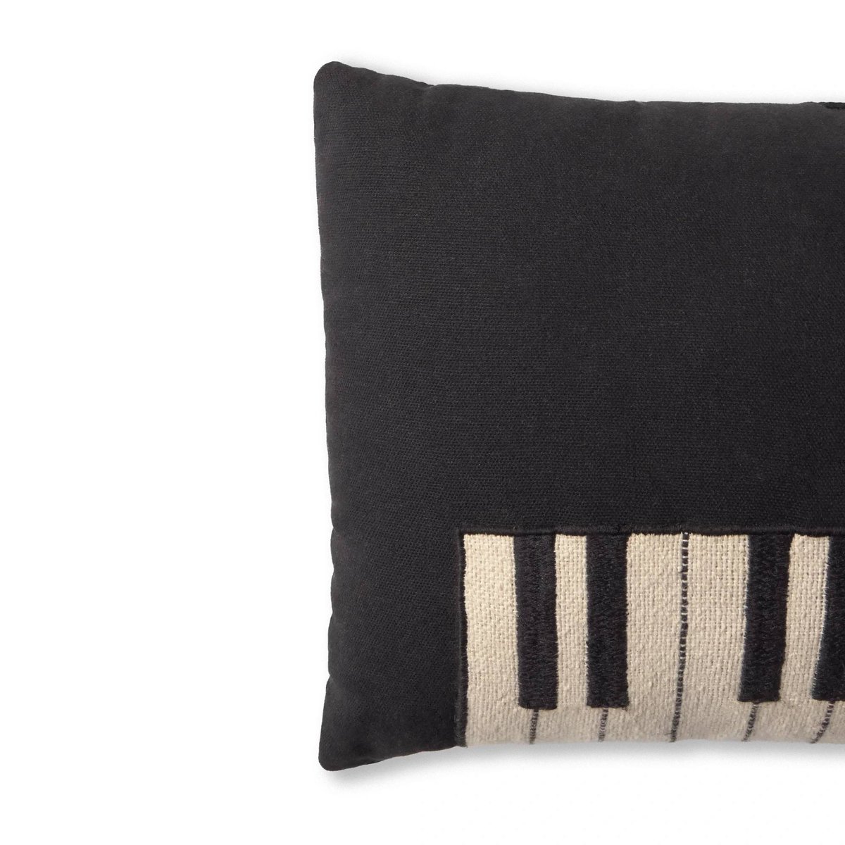 Coussin Piano MUSIC STUDIO noir, naturel, LORENA CANALS