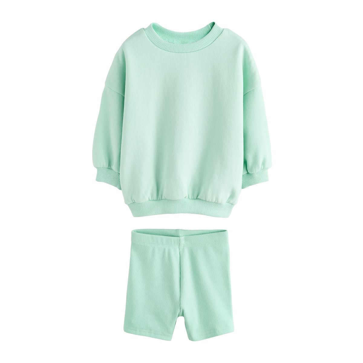 Ensemble sweat et short cycliste bleu aqua, NEXT