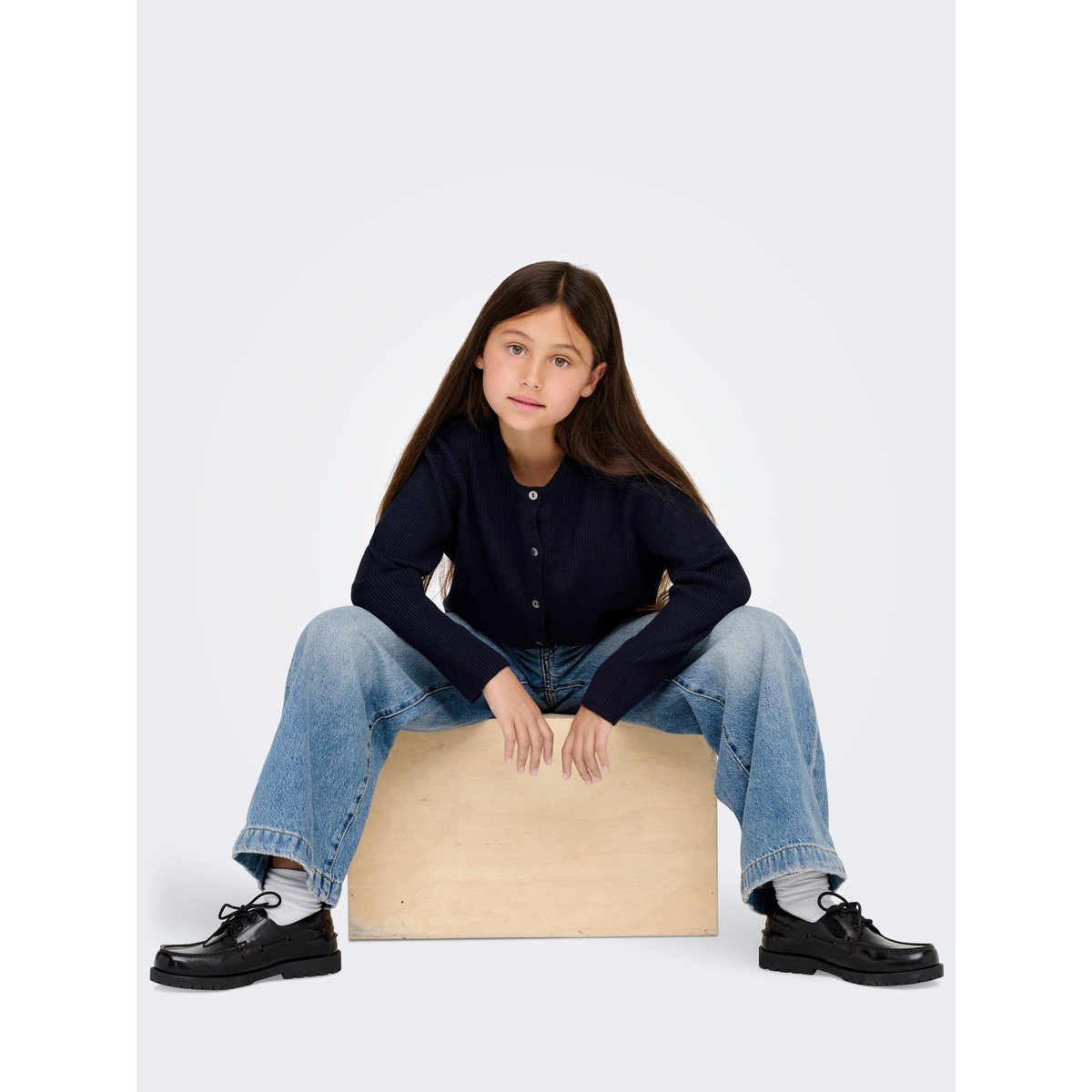 Jean À Jambe Large medium blue denim, KIDS ONLY