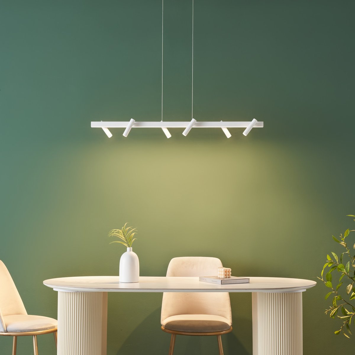 Suspension LED cylindres orientables - ANISKA blanc, KOSILUM