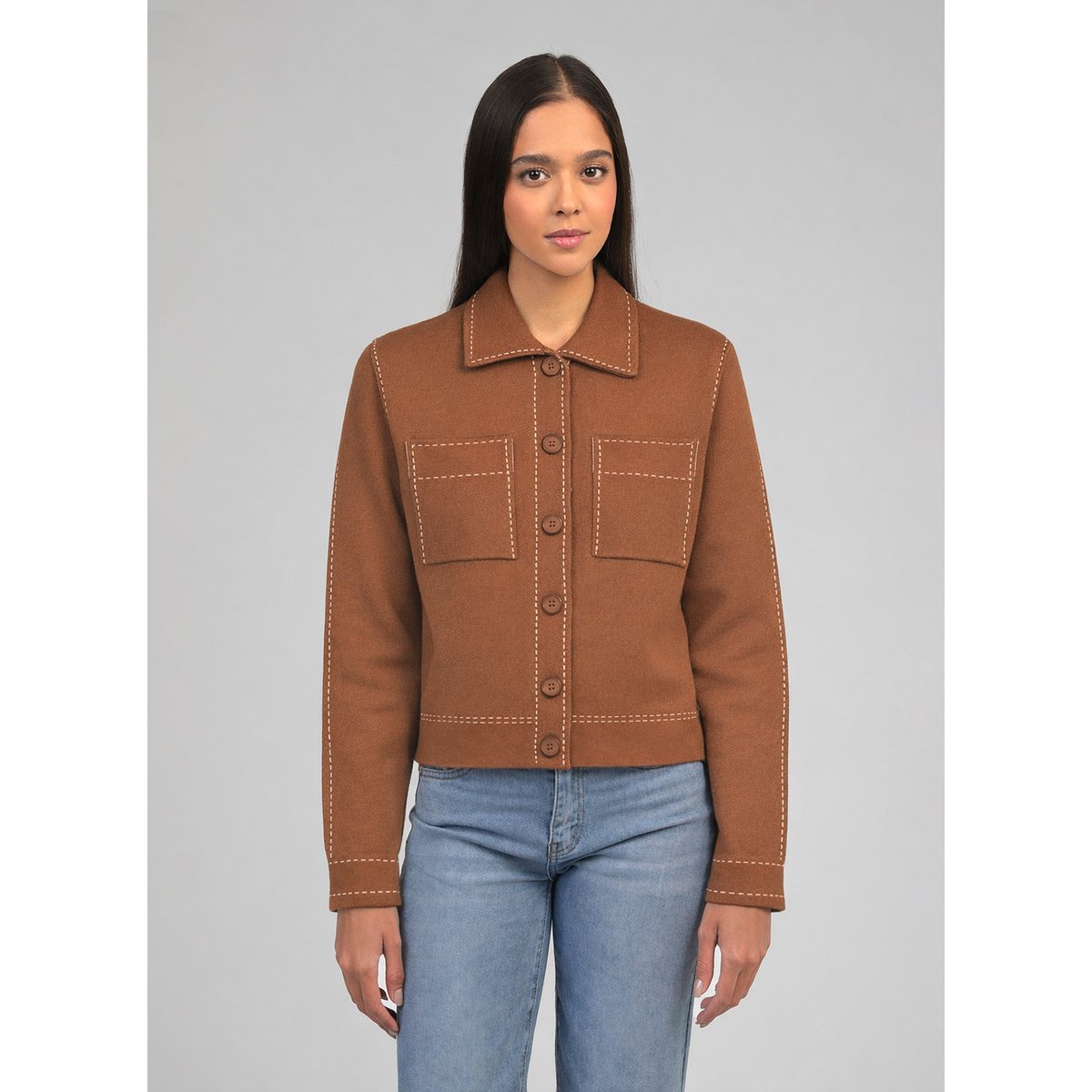 Gilet LECLINT marron, AN'GE