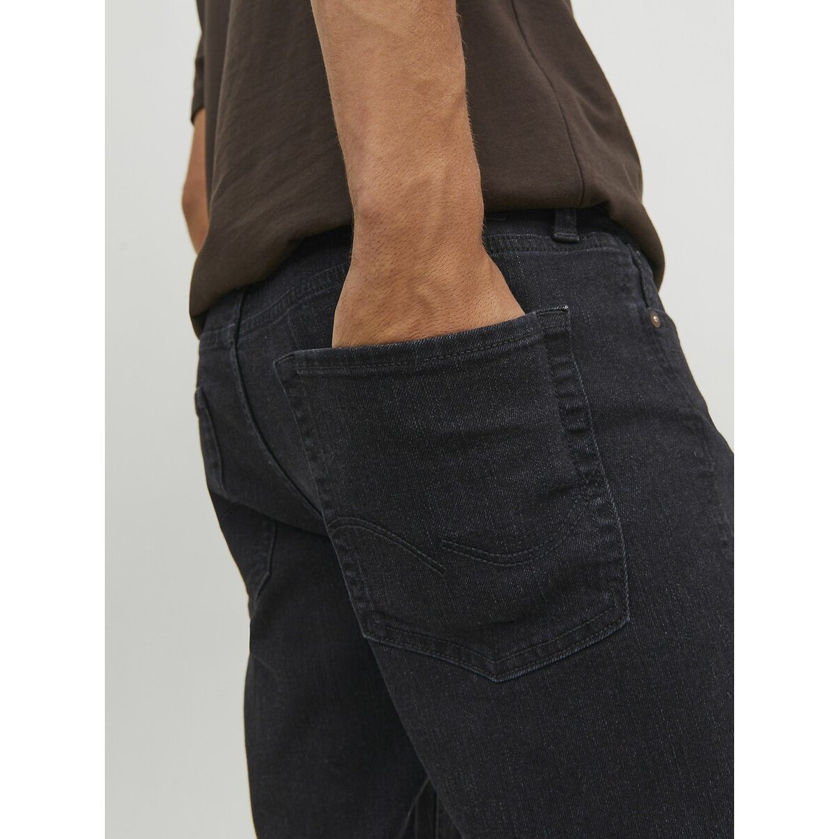 Jean slim stretch Glenn noir denim, JACK & JONES