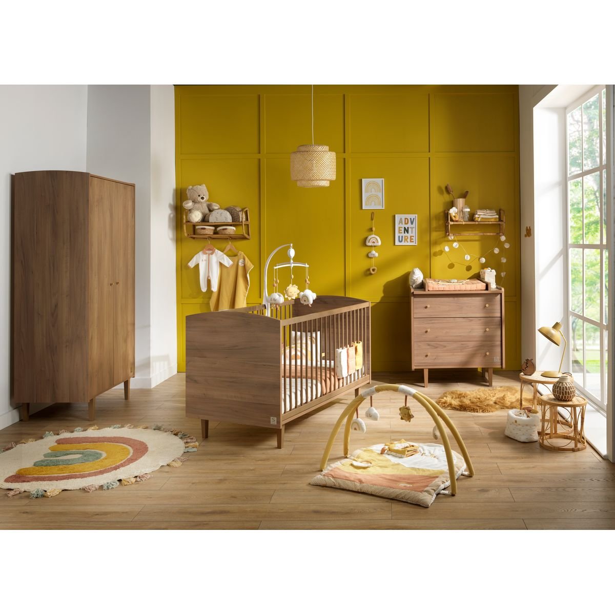 Lit évolutif en bois marron, SAUTHON