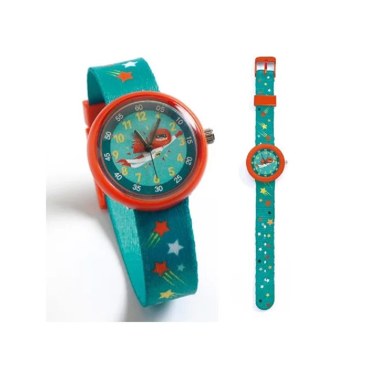 Montre des petits Ticlock Super Héros bleu, DJECO