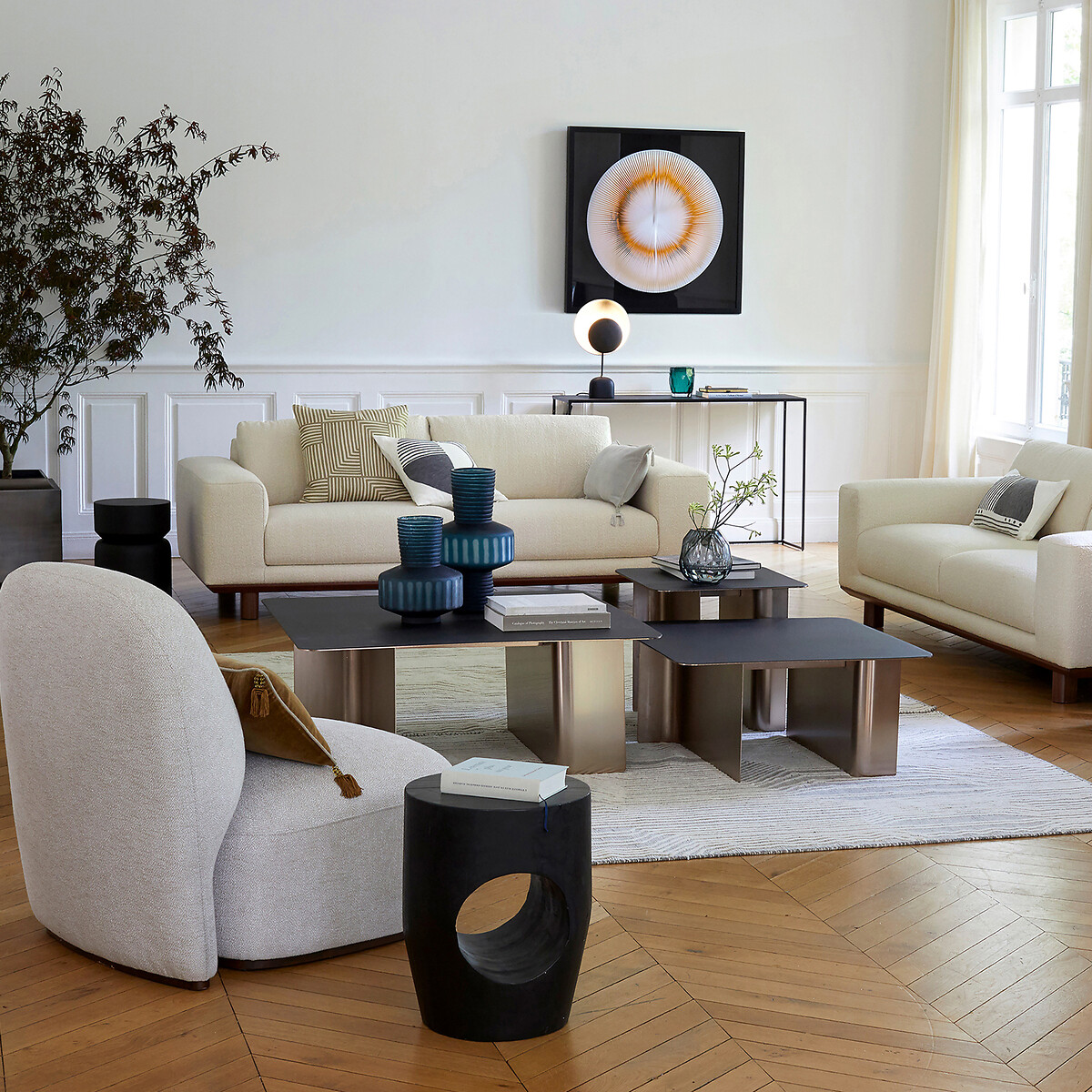 Koldi Solid Mango Side Table black, AM.PM