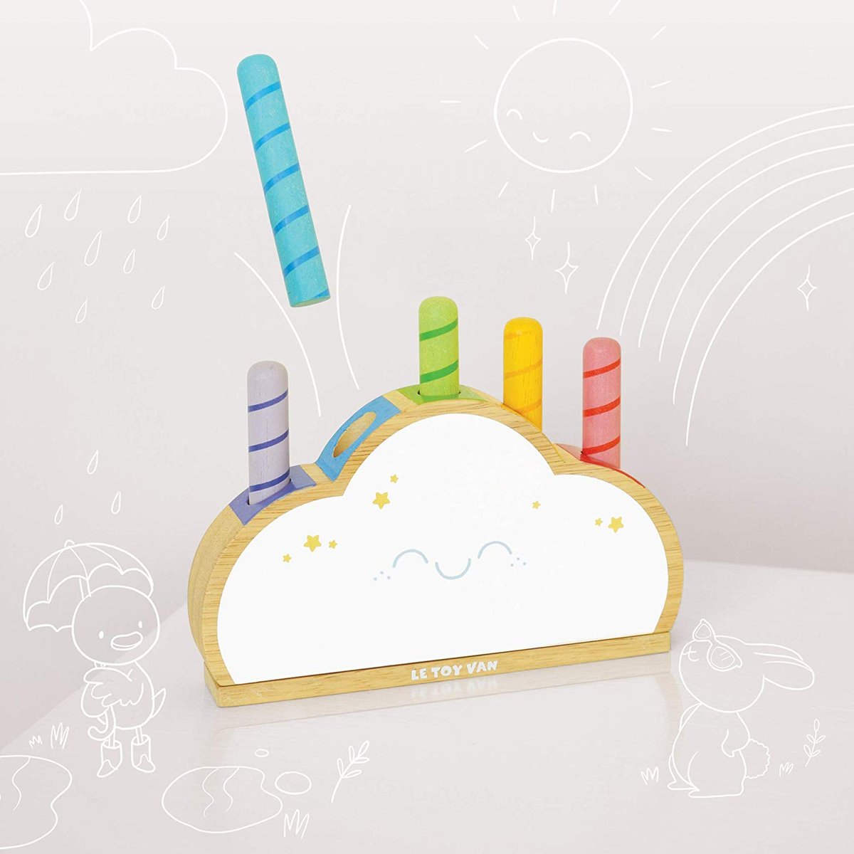 Nuage arc-en-ciel Pop-up blanc, LE TOY VAN