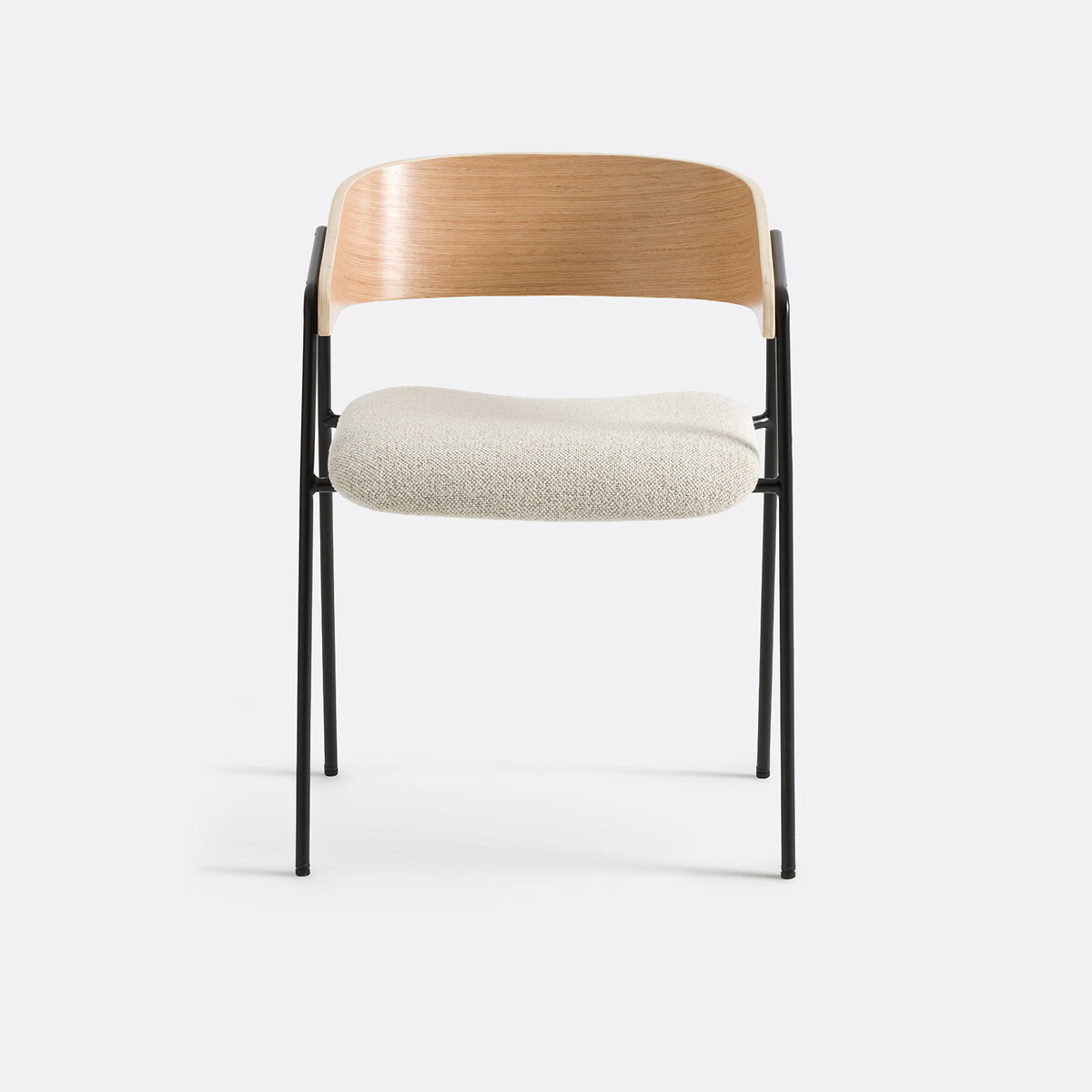 Fauteuil de table, Elleza ecru/noir, LA REDOUTE INTERIEURS