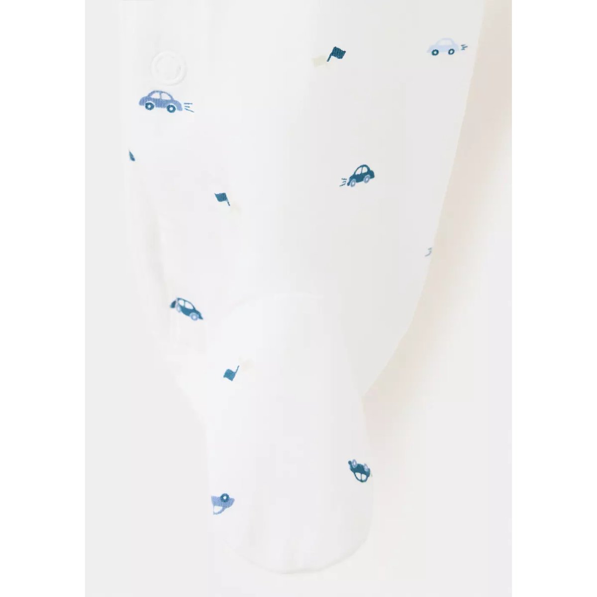 Pyjama une pièce à imprimé voitures blanc cassé, MANGO BABY