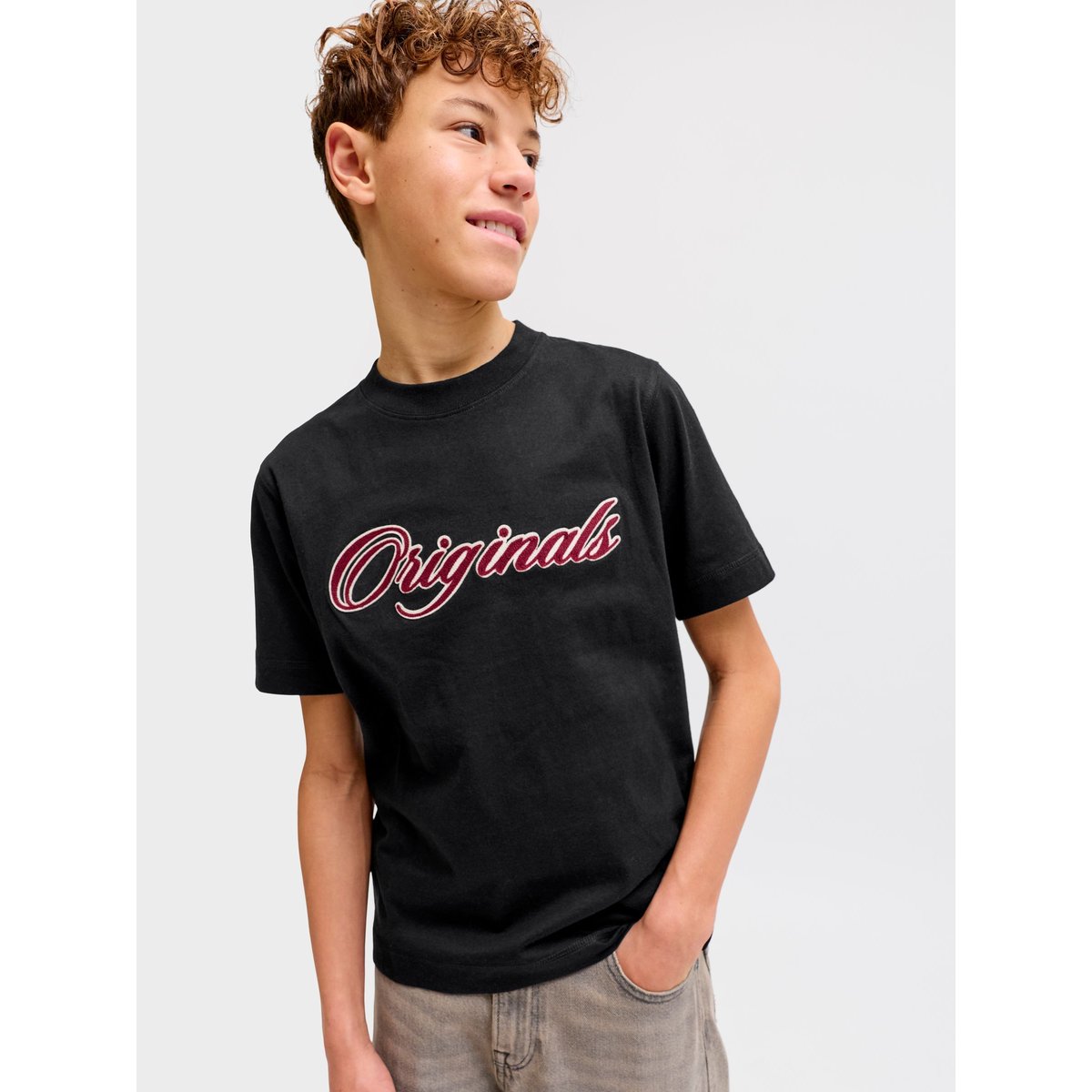 T-Shirt black 1, JACK & JONES JUNIOR