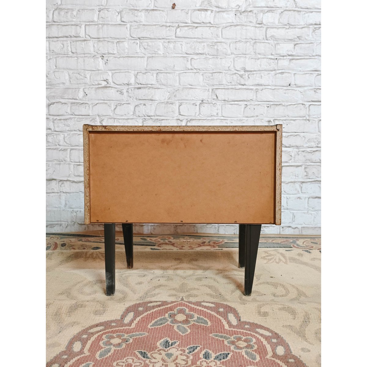 Table de chevet scandi Maïa N°1563 - Bon état bois foncé, DEBONGOUT