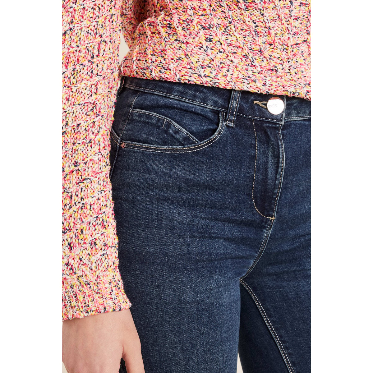 Jeans ajusté taille standard denim brut, BREAL