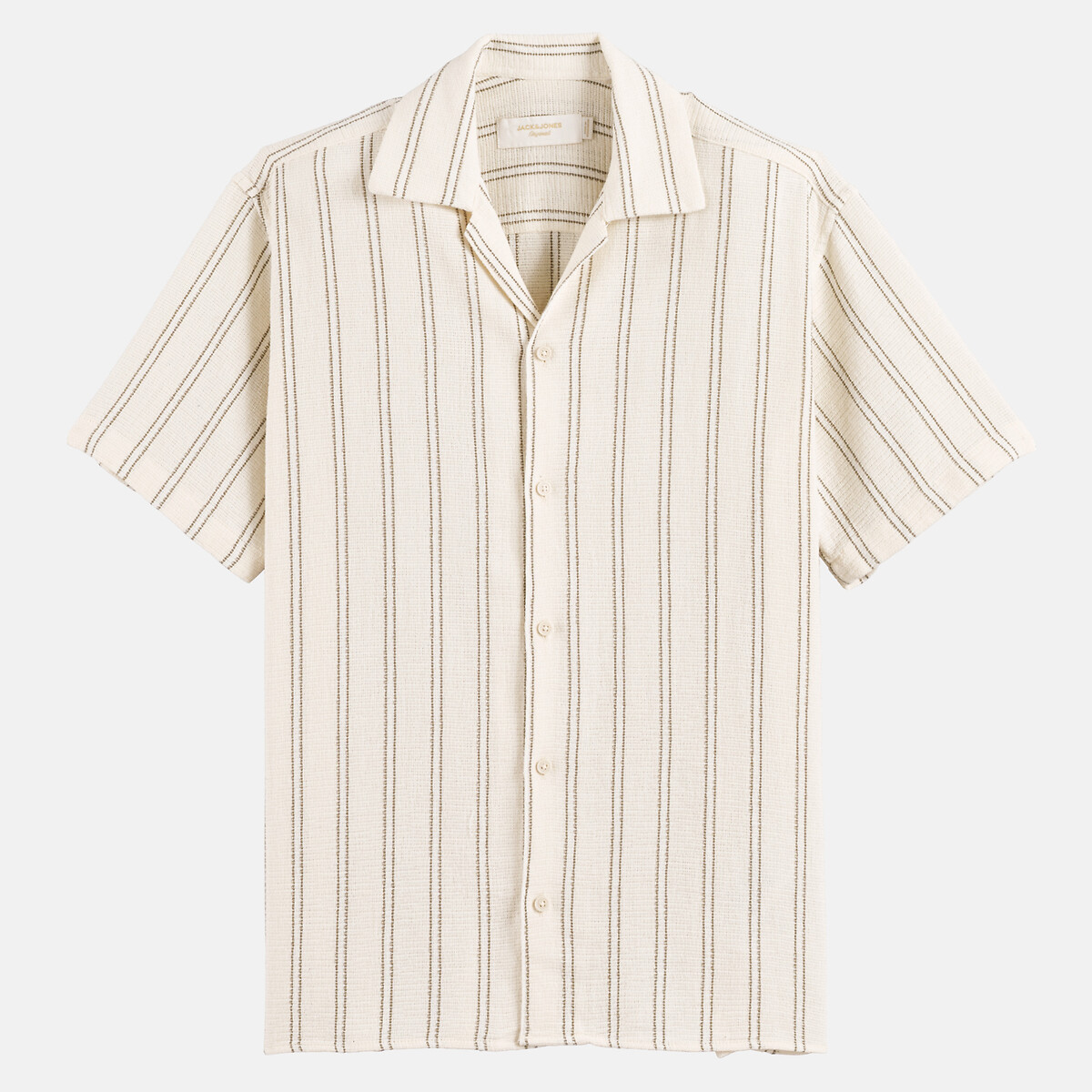 Camicia a righe crema, JACK & JONES