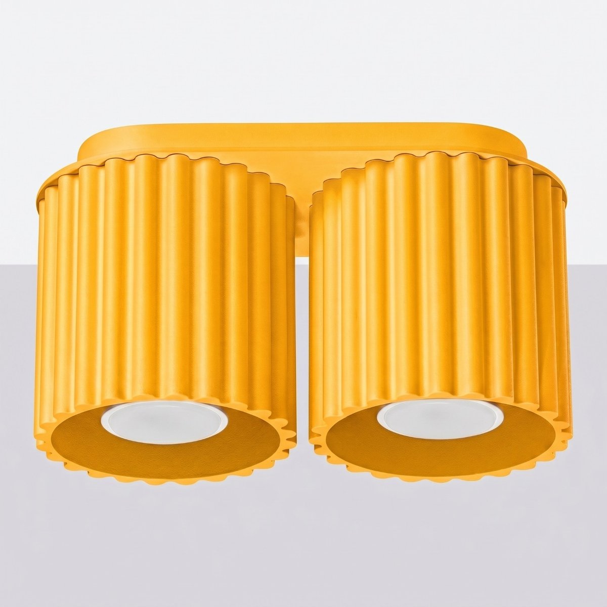 Plafonnier Aluminium Jaune GU10 2 AURA jaune, EDEN