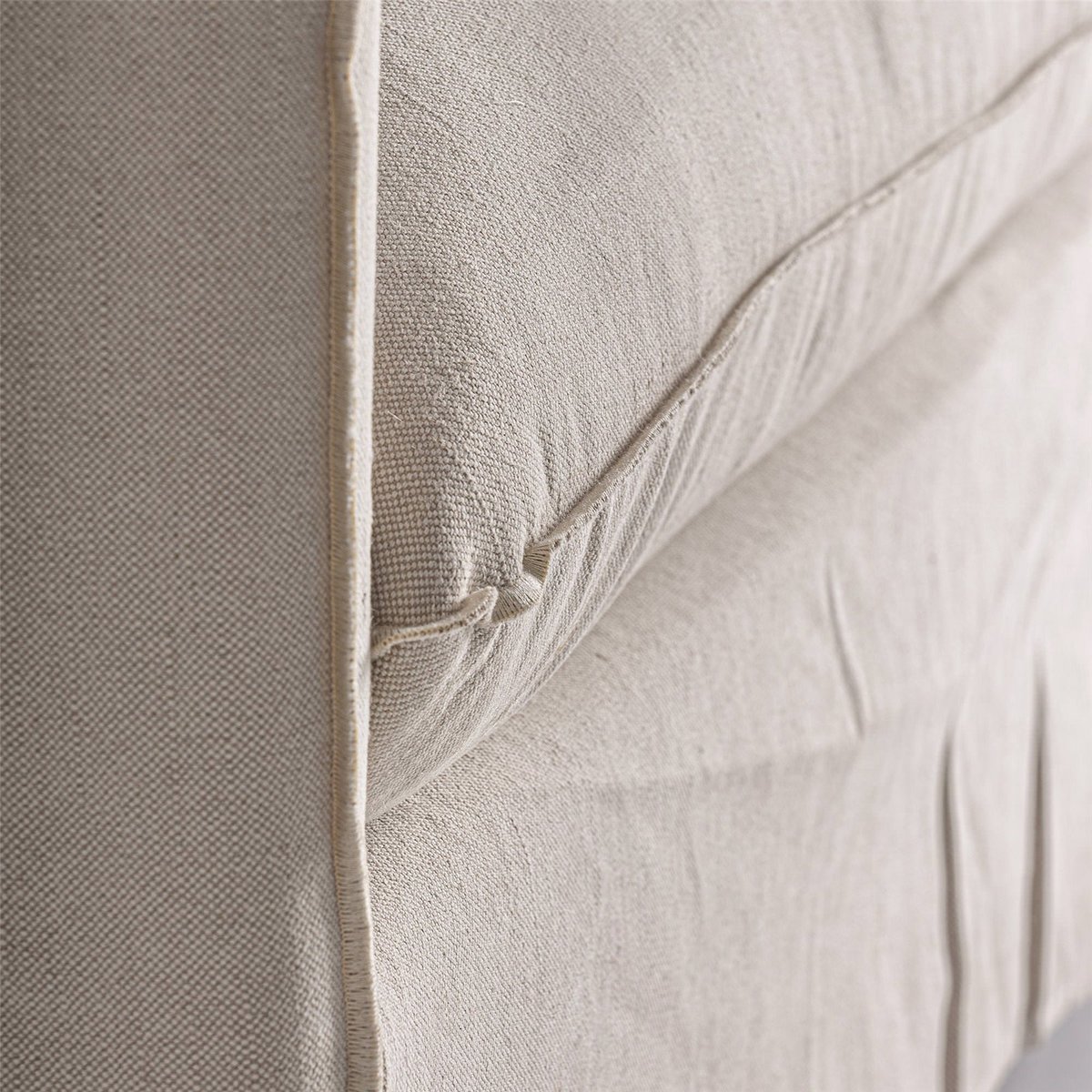 Fauteuil contemporain en lin style épuré beige lin naturel, RECOLLECTION