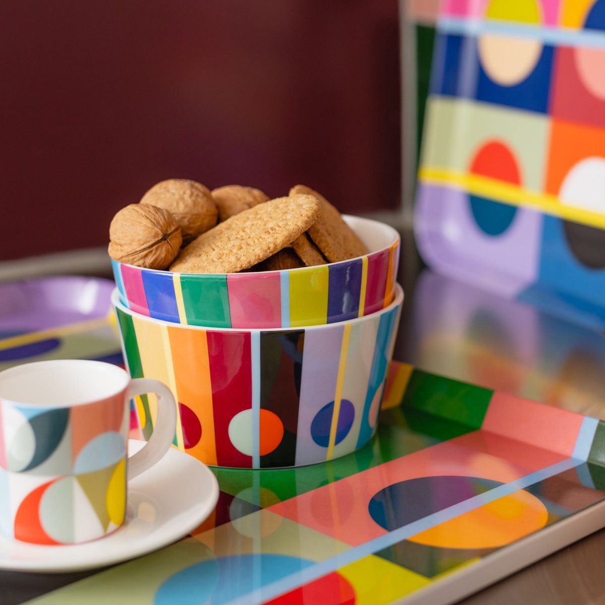 Plateau Orb 45 x 30 cm multicolore, REMEMBER