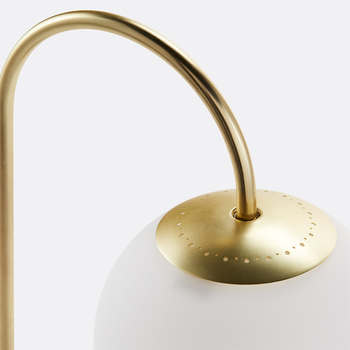 Moricio Brass and Opaline Glass Table Lamp white, LA REDOUTE INTERIEURS
