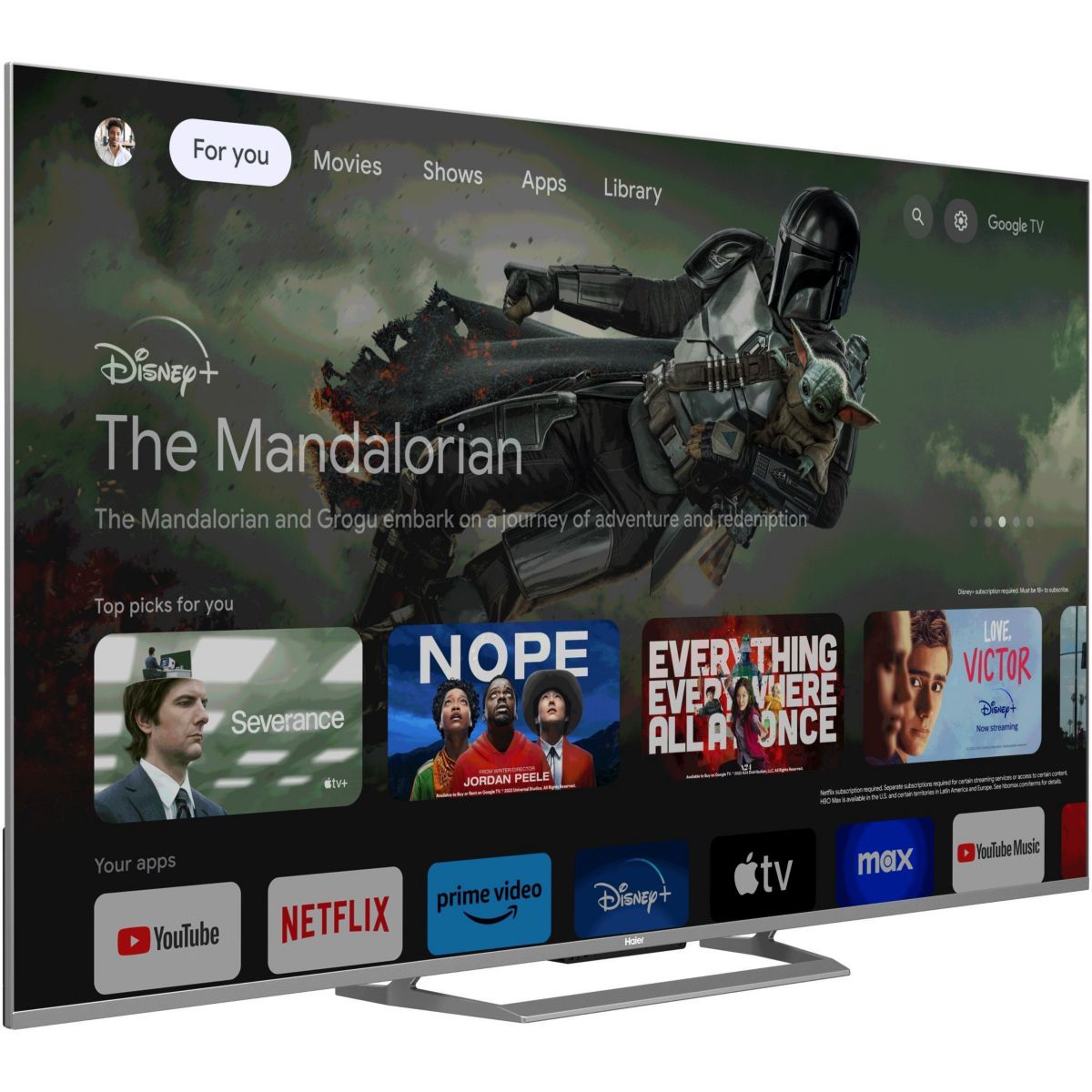 TV Mini LED H55M90EUX (2026) 55" (140 cm) couleur unique, HAIER