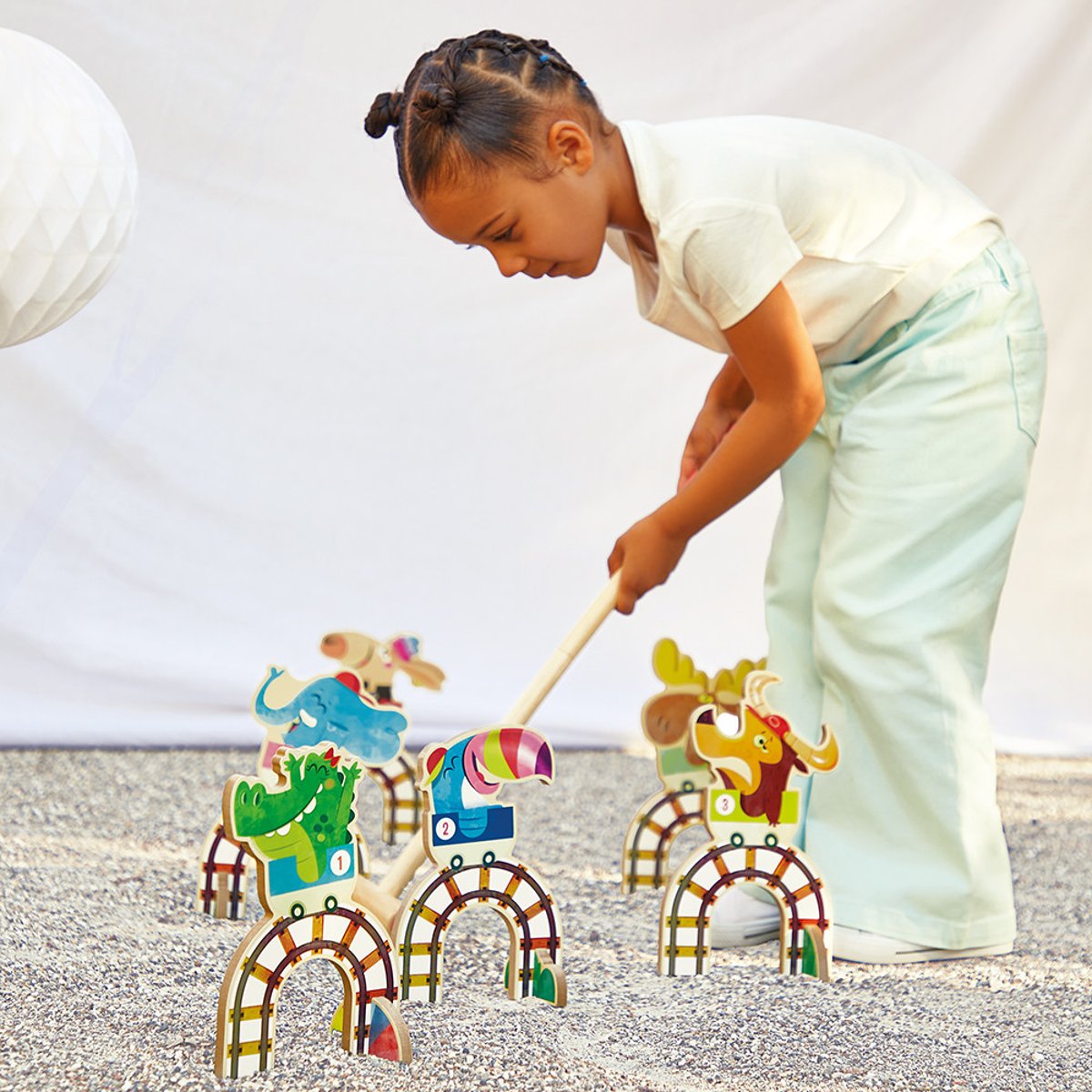 Jeu De Croquet, Jeu D'adresse En Bois Dès 3 Ans multicolore, JANOD