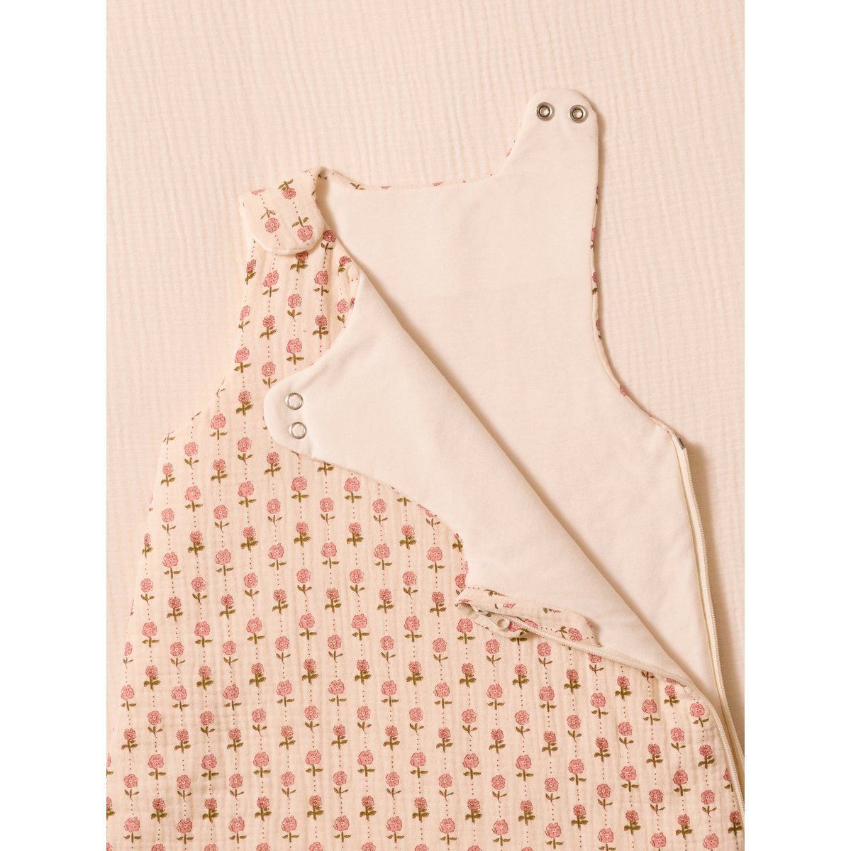 Gigoteuse gaze de coton gaufré biologique - TOG 3 rose, CYRILLUS