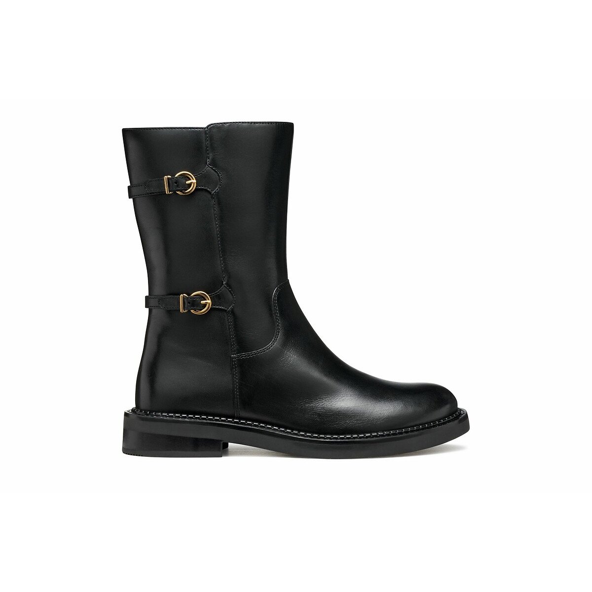 Serild Breathable Calf Boots in Leather black, GEOX