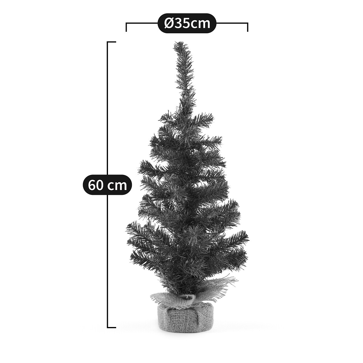 Mini árbol de Navidad luminoso LED al. 60 cm, Caspar verde, LA REDOUTE INTERIEURS