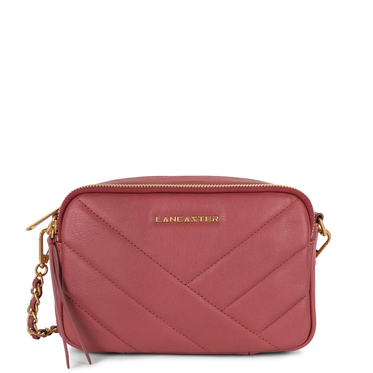 Sac trotteur zippé SOFT MATELASSÉ galet foncé, LANCASTER