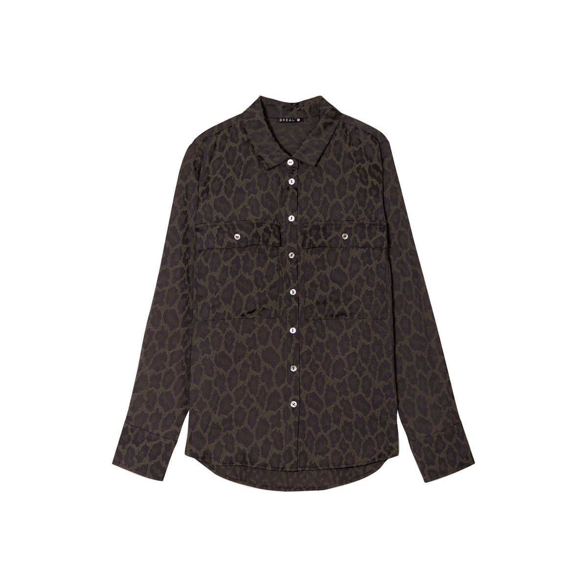 Chemise manches longues vert kaki, BREAL