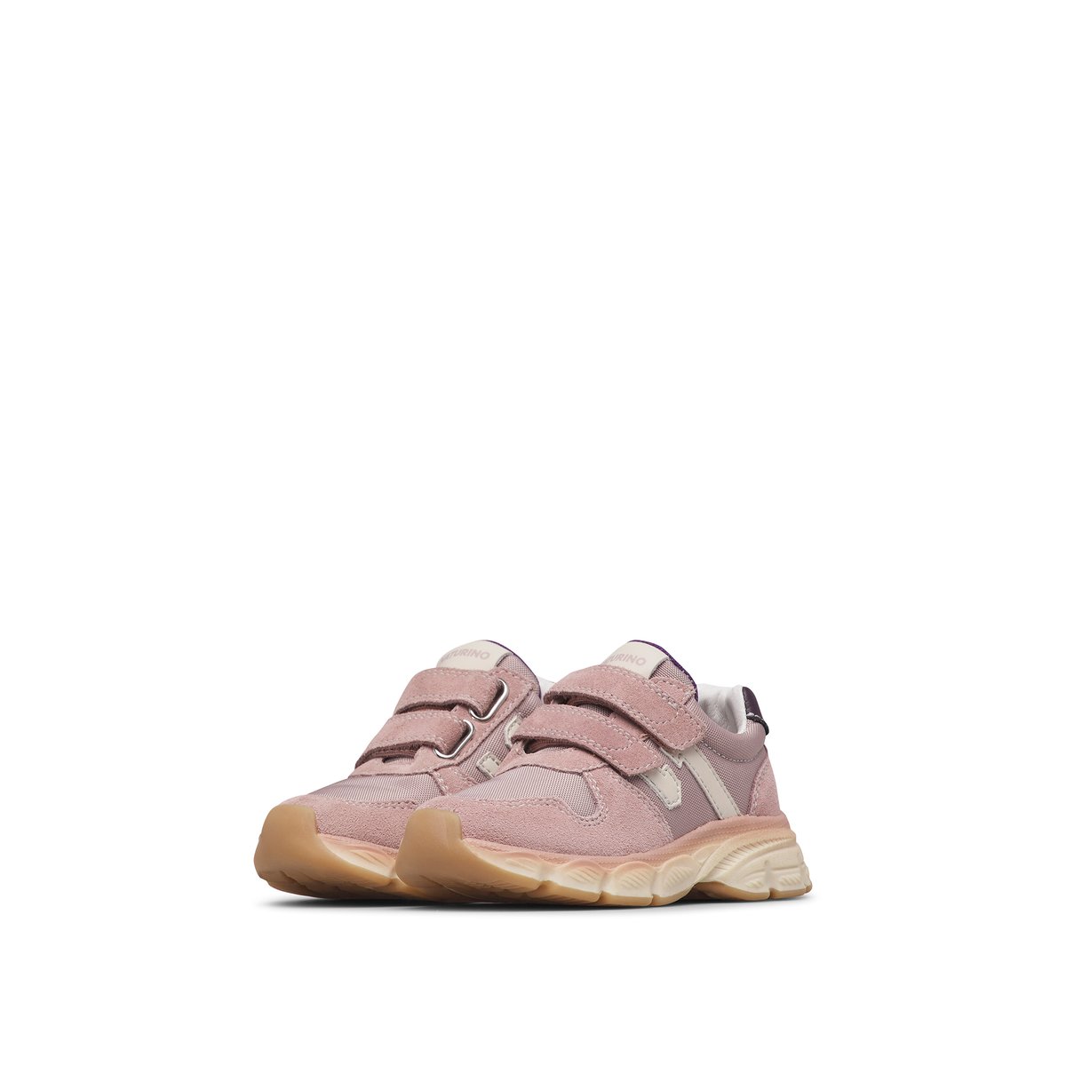 Sneakers en daim et tissu MIZOLE VL. blanc-rose-violet, NATURINO