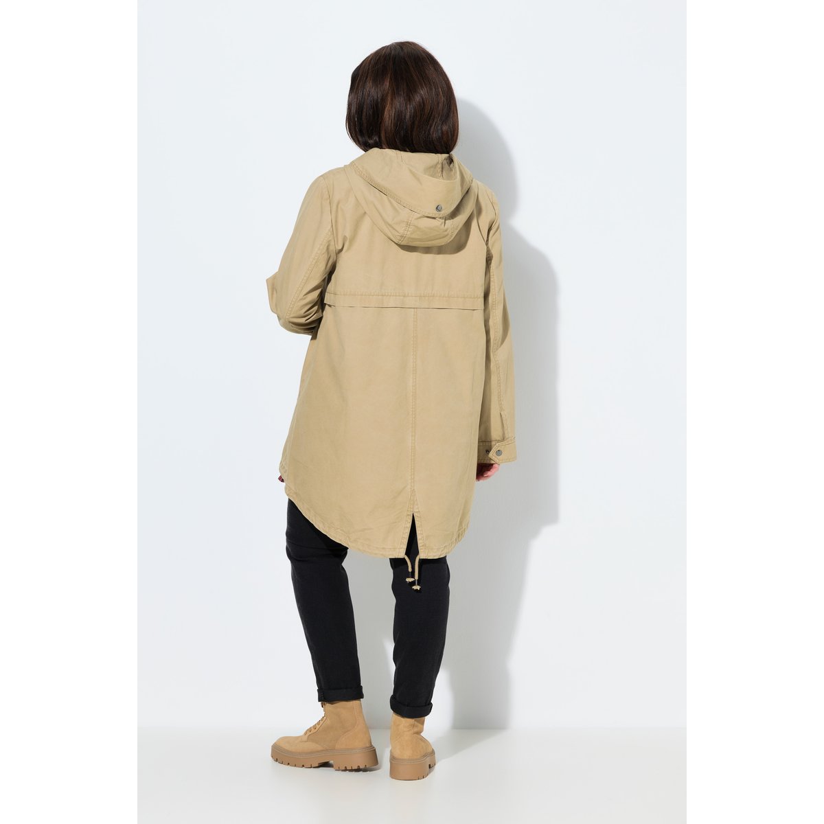 Parka en coton à capuche beige, ULLA POPKEN
