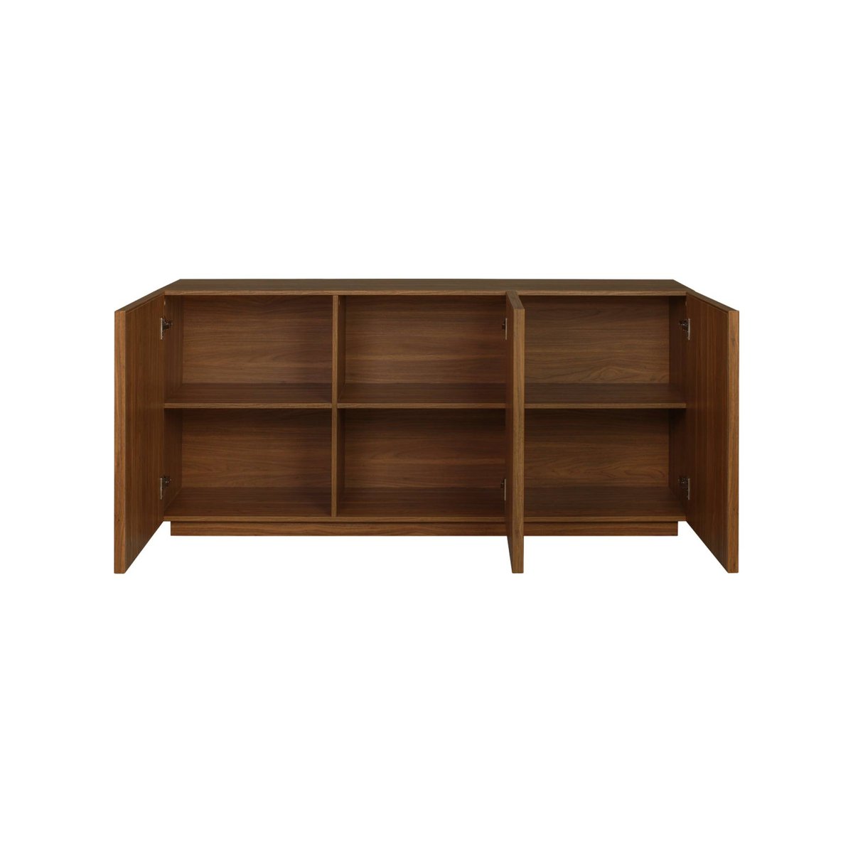 Buffet décor bois et tissu 3 portes 160cm KUBA naturel, SWEEEK