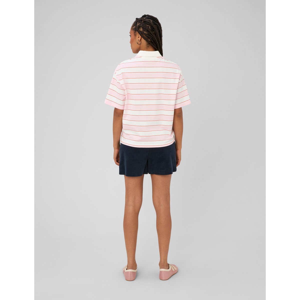 Jupe short en velours bleu foncé, BZB