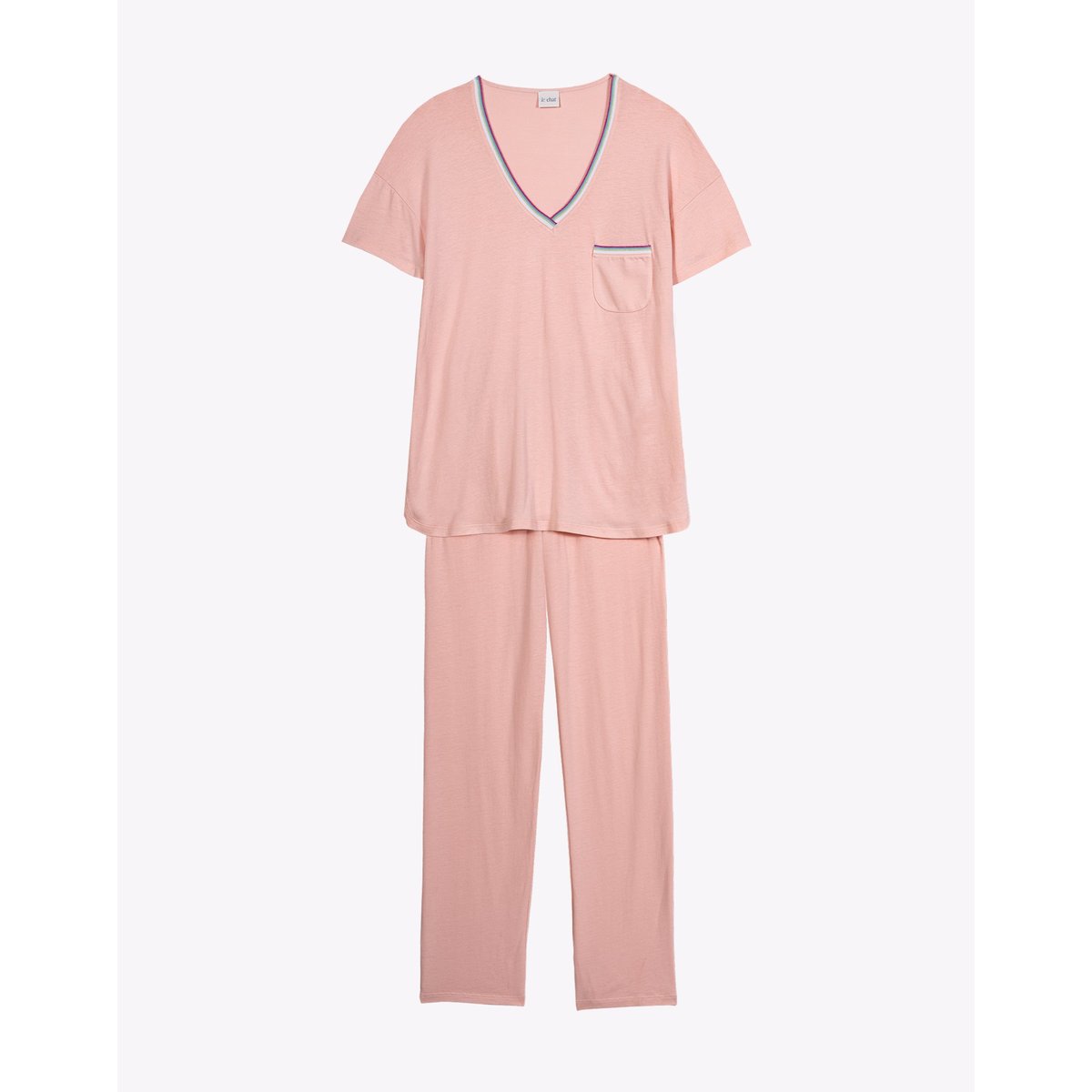 Pyjama en jersey BLOOM 912 rose, LE CHAT