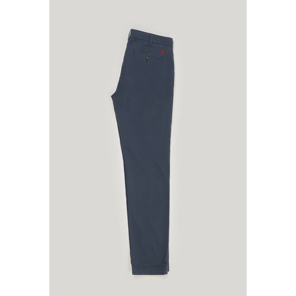 Pantalon chino fin stretch uni bleu marine, MCS