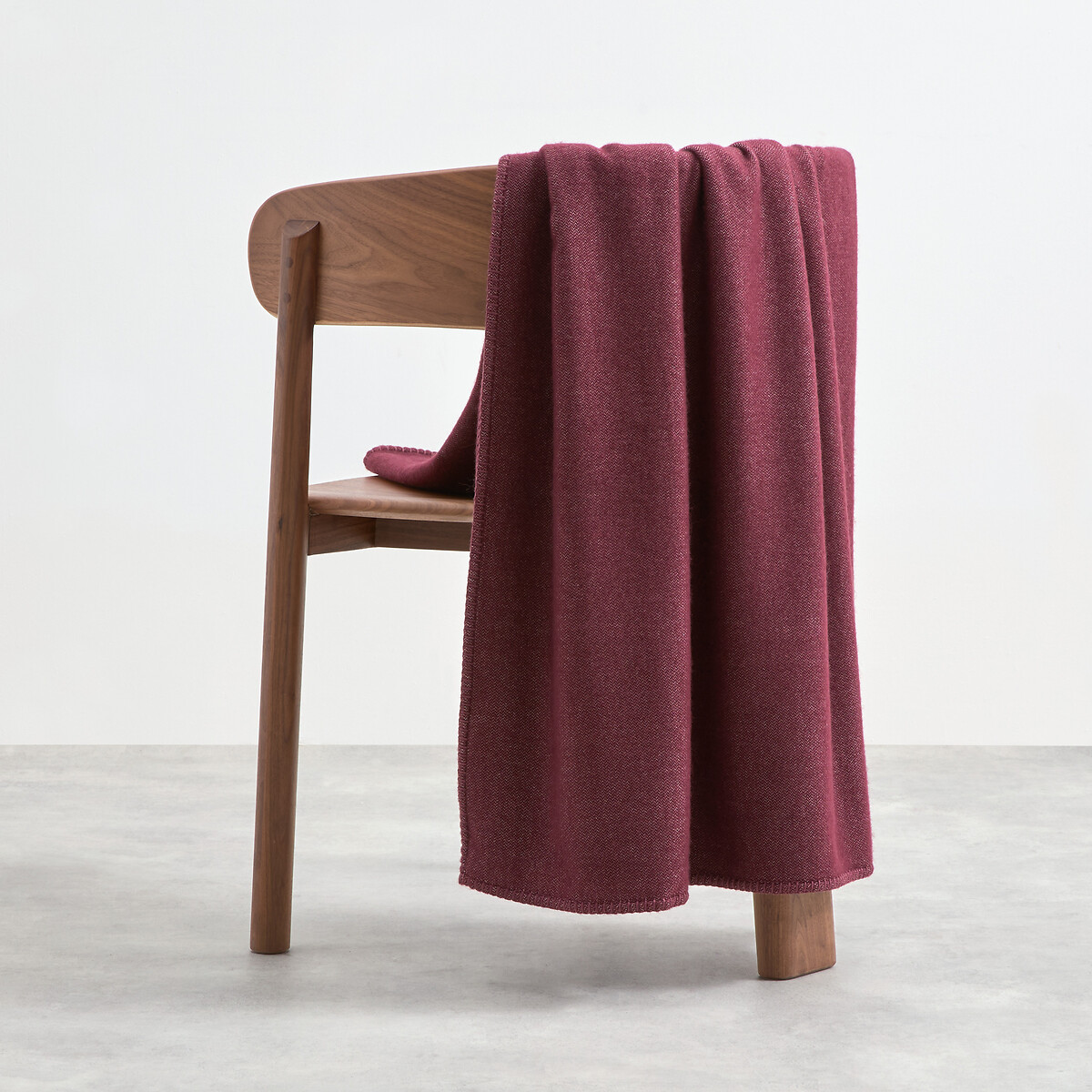 Plaid en pure laine duveteuse, CUSCO bordeaux, AM.PM